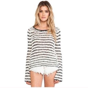 Free People Downy Bell Sleeved Shag Sweater Retro 60s 70s